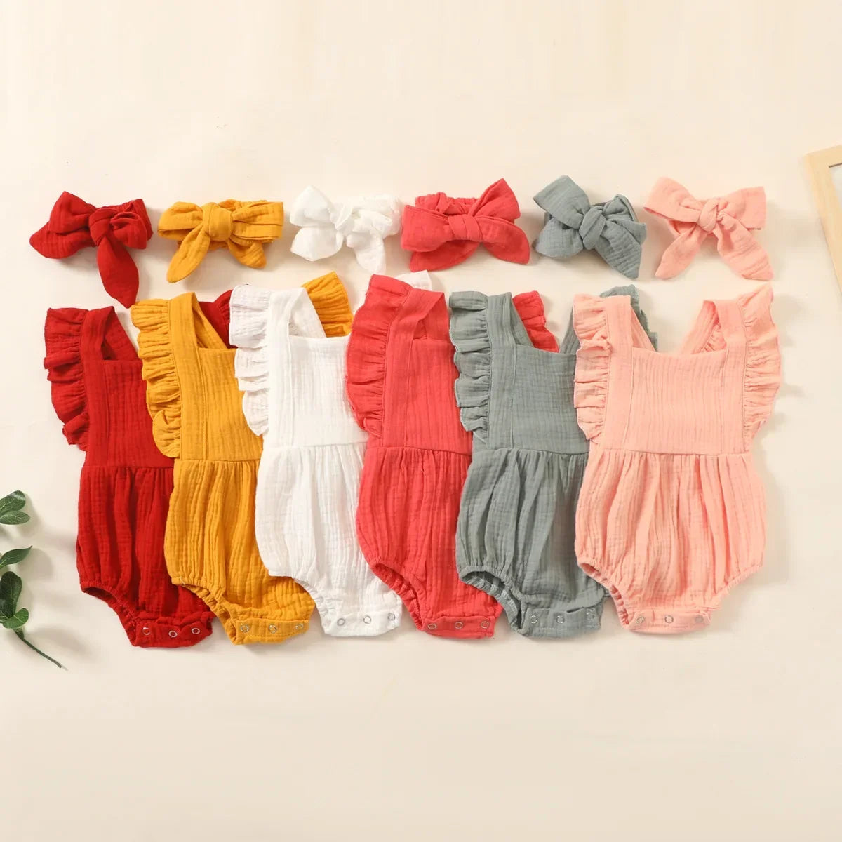 Solid Ruffle Onesies