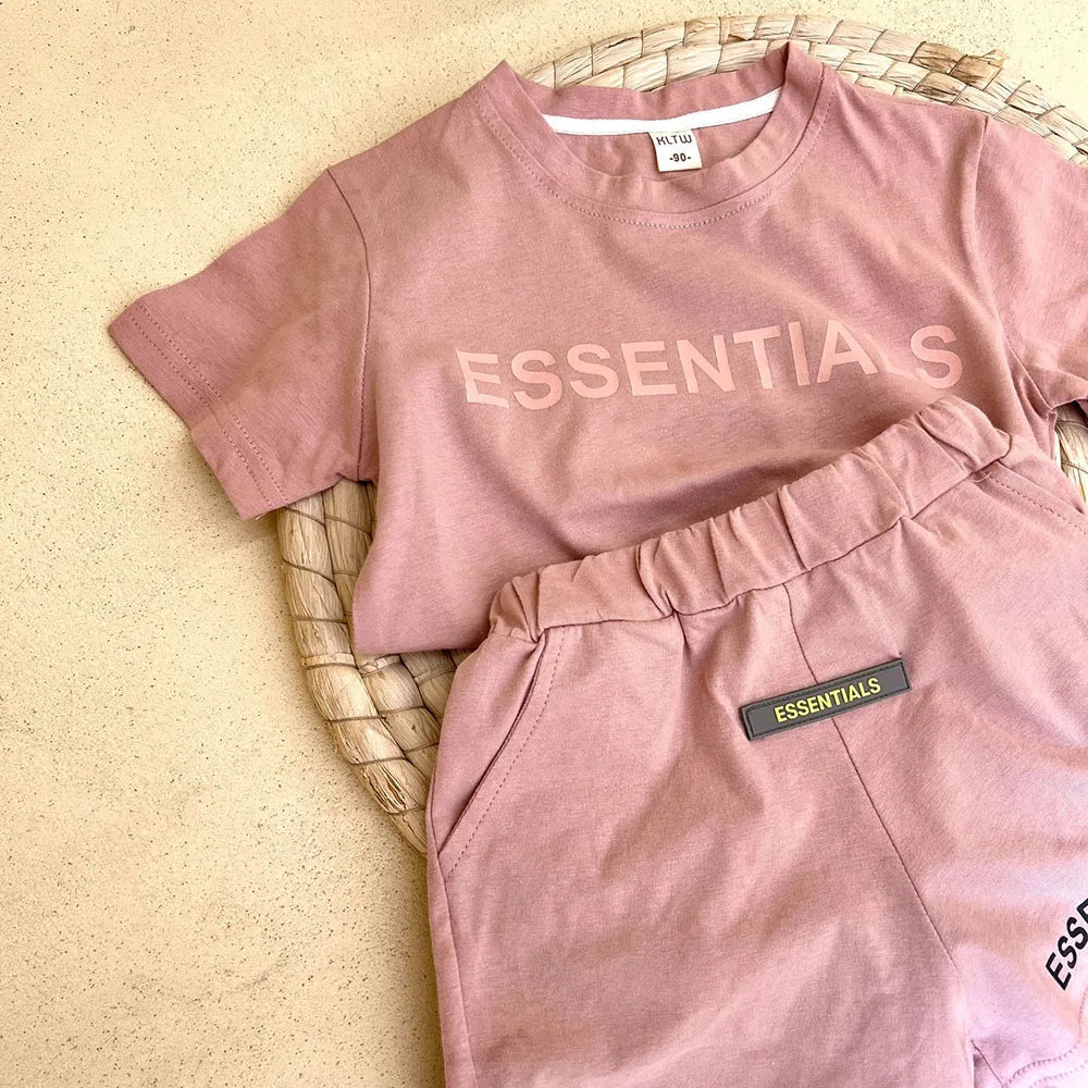 Casual Toddler Girl Short Sleeve Two Piece Summer Set